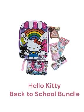 Hello Kitty Back to School Bundle w Backpack Pens Pencil Case Cup & more